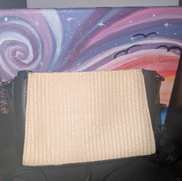 Kate Spade Black and Straw Crossbody Bag - Picture 2 of 5